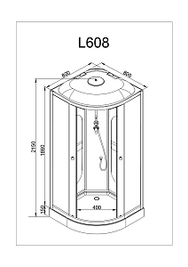 Душевая кабина Deto L 608 N 98673 80x80 купить в интернет-магазине Sanbest