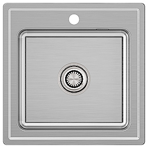 Кухонная мойка Paulmark FORA PM195050-BS брашированная сталь купить в интернет-магазине сантехники Sanbest