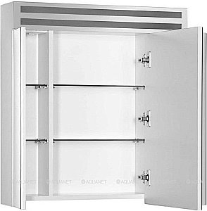 Зеркальный шкаф De Aqua Эколь 184800 70 белый купить в интернет-магазине сантехники Sanbest