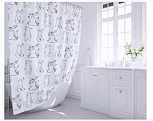 Текстильная шторка для ванной FIXSEN TEDDY FX-1505 купить в интернет-магазине сантехники Sanbest