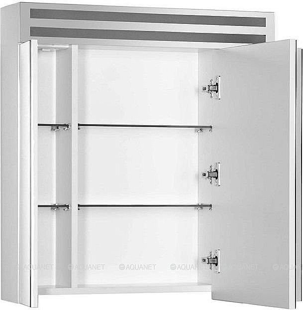 Зеркальный шкаф De Aqua Эколь 184800 70 белый купить в интернет-магазине сантехники Sanbest