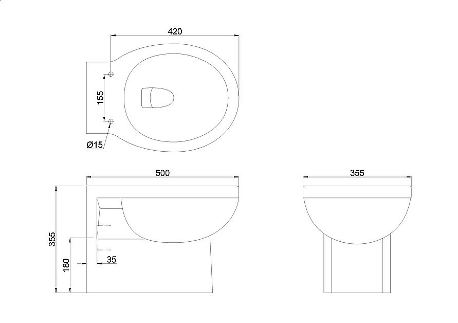 Унитаз Burlington P10 купить в интернет-магазине Sanbest