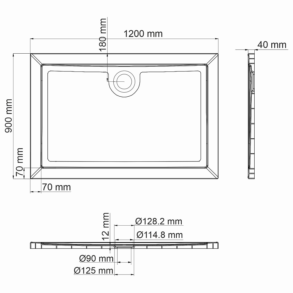 Душевой поддон WasserKRAFT Salm 27T07 купить в интернет-магазине Sanbest