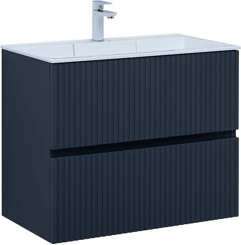 Тумба с раковиной Aquanet Джейн 80 маренго для ванной в интернет-магазине Sanbest