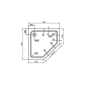 Душевой поддон Vincea VST-2AP-9090 90x90 купить в интернет-магазине Sanbest