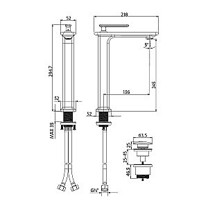 Смеситель для раковины Lemark Mista LM6409WG белый/золото купить в интернет-магазине сантехники Sanbest