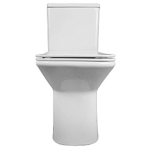 Унитаз напольный Azario Formal AZ-1353B белый, безободковый, с бачком, с крышкой микролифт купить в интернет-магазине Sanbest