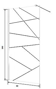 Душевое ограждение Ceruttispa PICK T90B 10378 90 стекло узор матовый с прозрачным/профиль черный матовый купить в интернет-магазине Sanbest