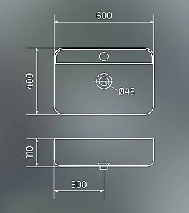 Раковина накладная Gid Geometrico 60 Bm9660 53376 черная матовая купить в интернет-магазине Sanbest