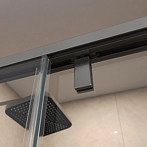Душевой уголок BelBagno SOFT_CLOSE-1-AH-1 150х80 стекло прозрачное/профиль оружейная сталь купить в интернет-магазине Sanbest