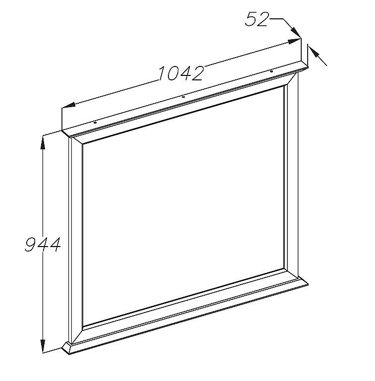 Зеркало Опадирис Кантара 105 белое матовое в ванную от интернет-магазине сантехники Sanbest