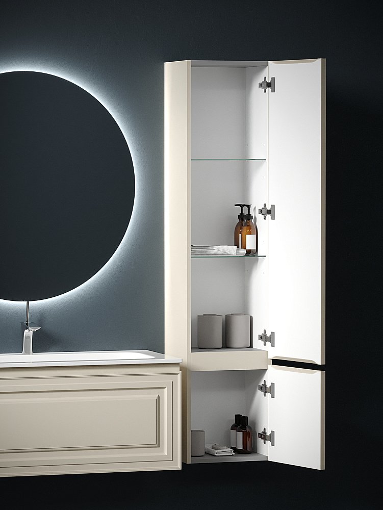 Пенал подвесной Sancos Very PVR35CE Beige Soft для ванной в интернет-магазине сантехники Sanbest