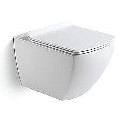 Унитаз подвесной Black&White Universe W-726 белый, безободковый купить в интернет-магазине Sanbest