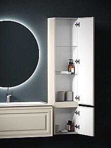 Пенал подвесной Sancos Very PVR35CE Beige Soft для ванной в интернет-магазине сантехники Sanbest