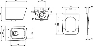 Унитаз Ravak NATURAL X01984 белый,с крышкой микролифт, безободковый купить в интернет-магазине Sanbest