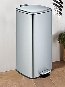 Ведро для мусора WeltWasser Berg 10000013412 сталь матовая купить в интернет-магазине сантехники Sanbest