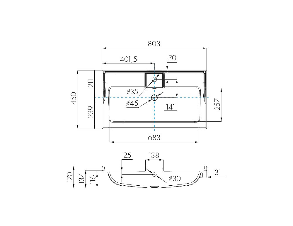 Тумба с раковиной Акватон Леон/Фабиа 80 дуб белый для ванной в интернет-магазине Sanbest