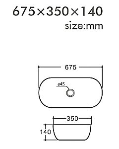 Раковина накладная Orange 68 B07-675W белая купить в интернет-магазине Sanbest