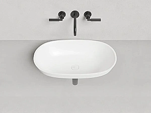 Раковина врезная сверху столешницы Salini MAREA 01 1802201M 64,5 из искусственного камня S-Stone, белая матовая купить в интернет-магазине Sanbest