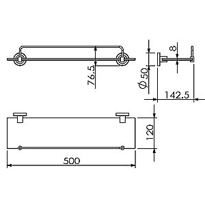 Полка Langberger Burano 11051E купить в интернет-магазине сантехники Sanbest
