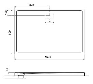Душевой поддон Excellent ZERO 160x90 купить в интернет-магазине Sanbest