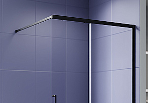 Душевое ограждение Aquatek Walk in 120 AQ.WISL.120.1BL стекло прозрачное/профиль черный матовый купить в интернет-магазине Sanbest