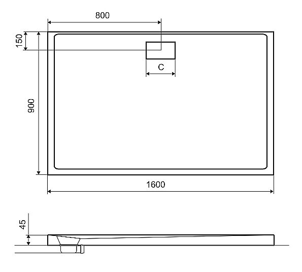 Душевой поддон Excellent ZERO 160x90 купить в интернет-магазине Sanbest