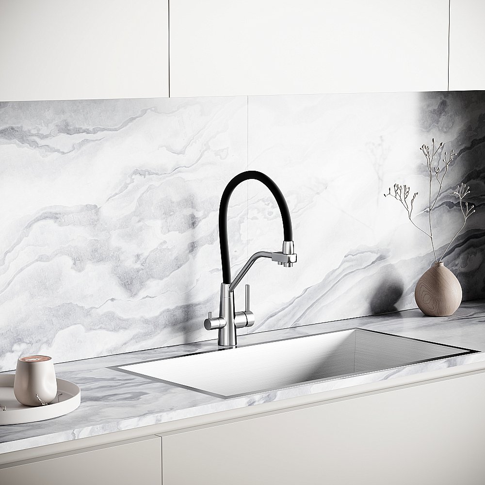 Смеситель для кухни Sancos Nolia SC12003SS нержавеющая сталь купить в интернет-магазине сантехники Sanbest