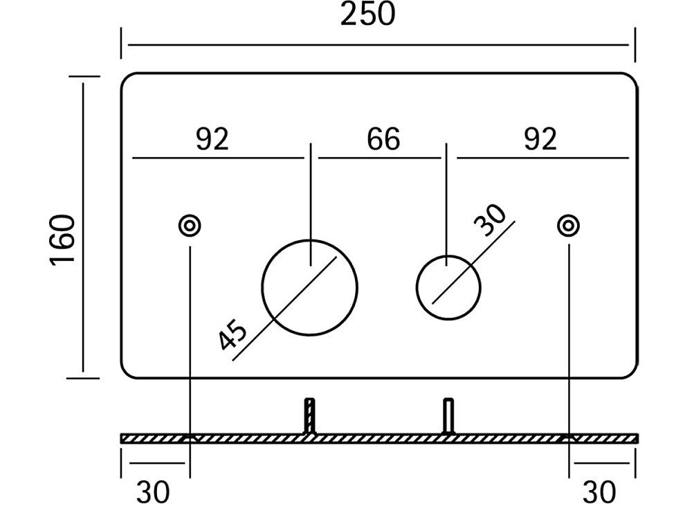 Клавиша двойного смыва Cisal ZA001760D1 купить в интернет-магазине сантехники Sanbest