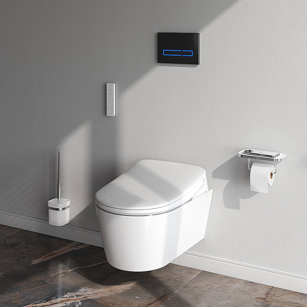 Унитаз подвесной AM.PM Func C8F1702SC белый, безободковый, функция биде купить в интернет-магазине Sanbest