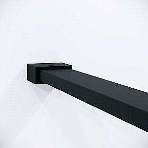 Душевая перегородка Niagara Nova 100 NG-781-10BLACK профиль черный матовый/стекло эффект битого стекла купить в интернет-магазине Sanbest