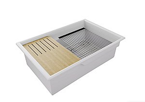 Кухонная мойка Paulmark GLAMP 81 DUO PM028148-WH белая купить в интернет-магазине сантехники Sanbest