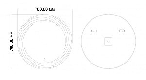 Зеркало Art&Max ROMANTIC AM-Rom-700-700-DS-F в ванную от интернет-магазине сантехники Sanbest