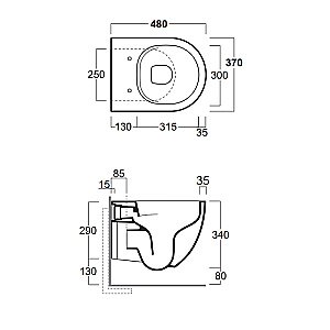 Унитаз подвесной SIMAS Vignoni VI28bi безободковый, белый купить в интернет-магазине Sanbest