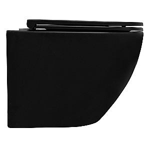 Унитаз подвесной Azario Grado AZ-0046-UQ3-MB черный матовый, безободковый, с крышкой микролифт, слив торнадо купить в интернет-магазине Sanbest