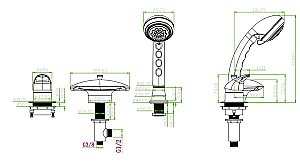 Смеситель для ванны Boheme Niagara 398 купить в интернет-магазине сантехники Sanbest