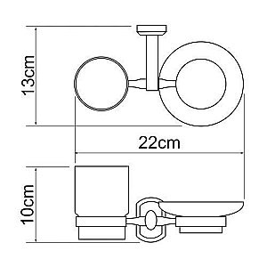Держатель со стаканом и мыльницей WasserKRAFT Oder K-3026 купить в интернет-магазине сантехники Sanbest