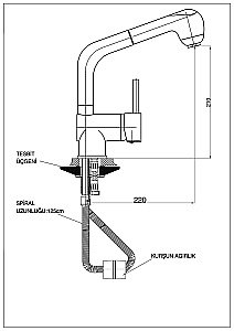Смеситель для кухни с выдвижным изливом GPD ESPINA MES70 купить в интернет-магазине сантехники Sanbest