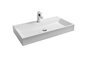 Тумба с раковиной и зеркалом Ravak SET NATURAL 80 70508046 белая глянцевая для ванной в интернет-магазине Sanbest
