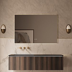 Тумба с раковиной Vincea Luxe 140 VMC-4LX140WN/VWTB-4LX140VB натуральный орех для ванной в интернет-магазине Sanbest