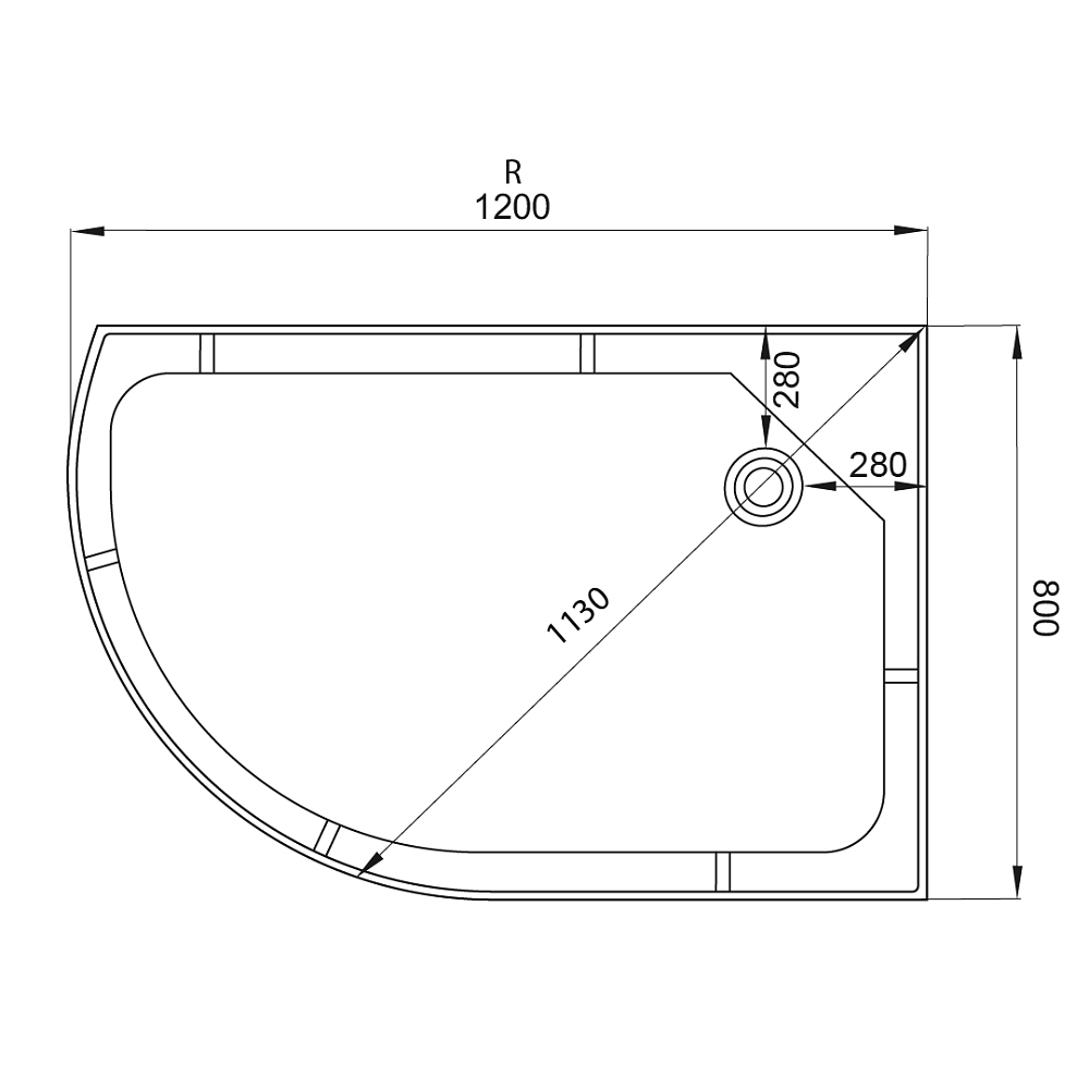 Душевая кабина Deto D102S 120х80 купить в интернет-магазине Sanbest