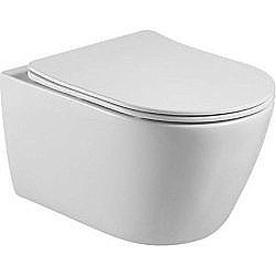 Унитаз подвесной Good Dood ROUND УНИ0002 белый, с крышкой микролифт, безободковый купить в интернет-магазине Sanbest