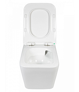 Унитаз подвесной Agger AT10150 безободковый, с инсталляцией, смыв торнадо, с крышкой микролифт, белый глянцевый купить в интернет-магазине Sanbest