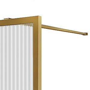 Душевая перегородка Vincea Walk-In VSW-1HP120FLBG 120 стекло рифленое/профиль брашированное золото купить в интернет-магазине Sanbest
