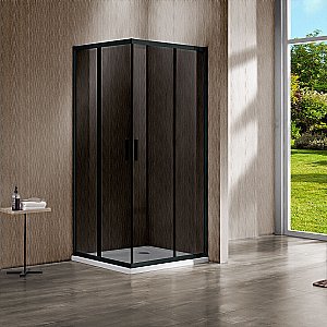 Душевой уголок Vincea GARDA VSS-1G1212CGB 120x120 стекло тонированное/профиль черный купить в интернет-магазине Sanbest