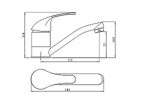 Смеситель для кухни Rush Vrangel VR7114-26 хром купить в интернет-магазине сантехники Sanbest