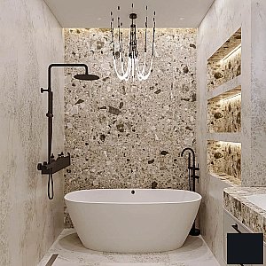 Ванна из искусственного камня Veconi Imperia IMP17080B 170х80 черная купить в интернет-магазине Sanbest