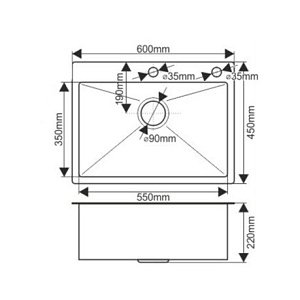 Комплект мойки Melana ProfLine D6045H+4 сатин купить в интернет-магазине сантехники Sanbest