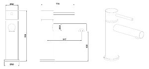 Смеситель для раковины Allen Brau Glority Kerox 5.51001.00 Хром купить в интернет-магазине сантехники Sanbest