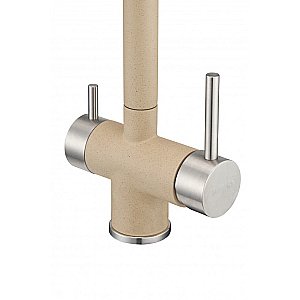 Смеситель для кухни Milacio Ultra MCU.554.BG бежевый/хром купить в интернет-магазине сантехники Sanbest